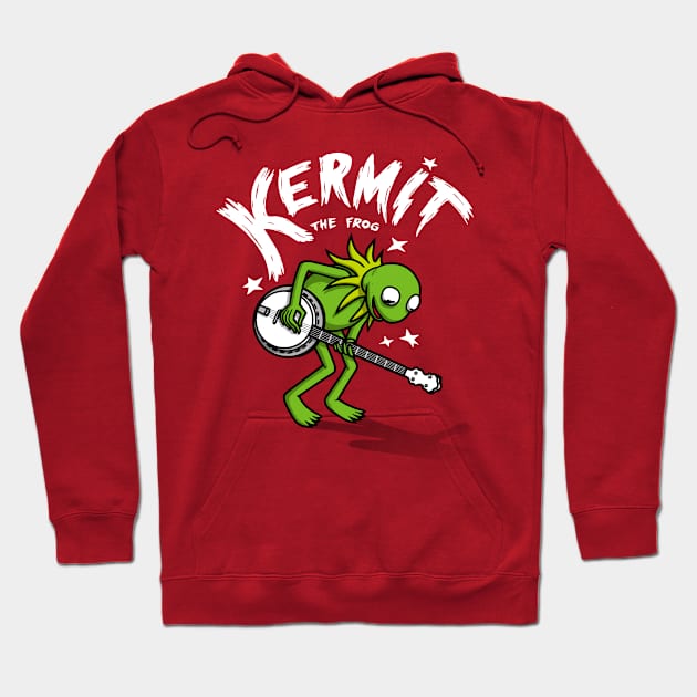 Banjoist Frog! Hoodie by Raffiti